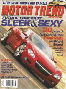 MOTOR TREND 2003 MAR - CHEVY SS, FORD GT, CAYENNE